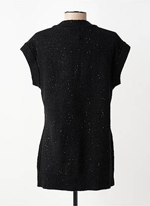 Pull col v manches courtes noir JOSEPH RIBKOFF femme