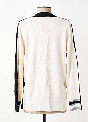 Pull coupe droite manches longues beige ELENA MIRO femme