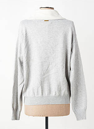 Pull tissage chiné manches longues gris TWINSET femme