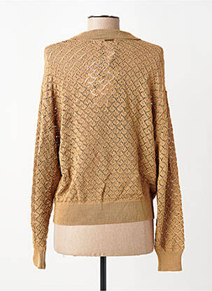 Pull maille ajourée manches longues marron TWINSET femme