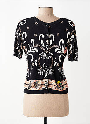 Pull col v manches courtes noir TWINSET femme
