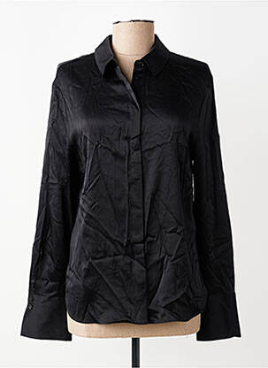 Chemisier coupe fluide manches longues noir HERZEN'S ANGELEGENHEIT femme