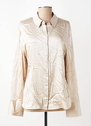 Chemisier coupe fluide manches longues beige HERZEN'S ANGELEGENHEIT femme