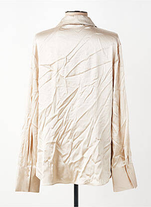 Chemisier coupe fluide manches longues beige HERZEN'S ANGELEGENHEIT femme