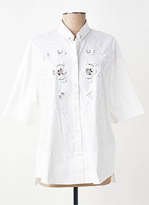 Chemisier manches courtes manches courtes blanc ELENA MIRO femme