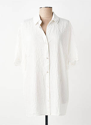 Chemisier tissage crêpe manches courtes beige WATERCULT femme