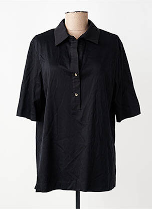 Polo stretch manches courtes noir ELENA MIRO femme