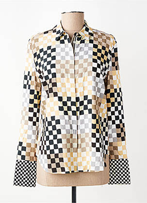 Chemisier tissage crêpe manches longues beige HERZEN'S ANGELEGENHEIT femme