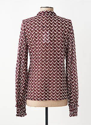 Chemisier coupe cintrée manches longues rouge PHO FIRENZE femme