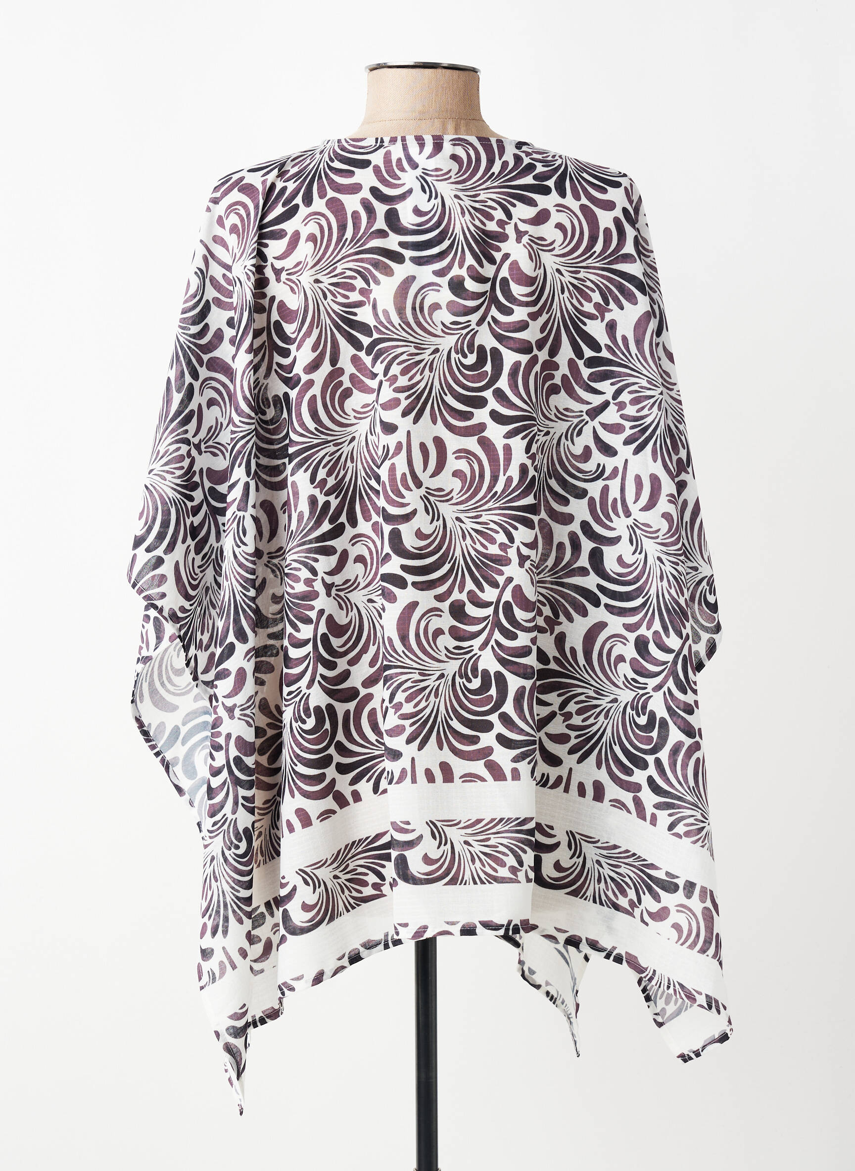 Poncho col v marron TWINSET femme
