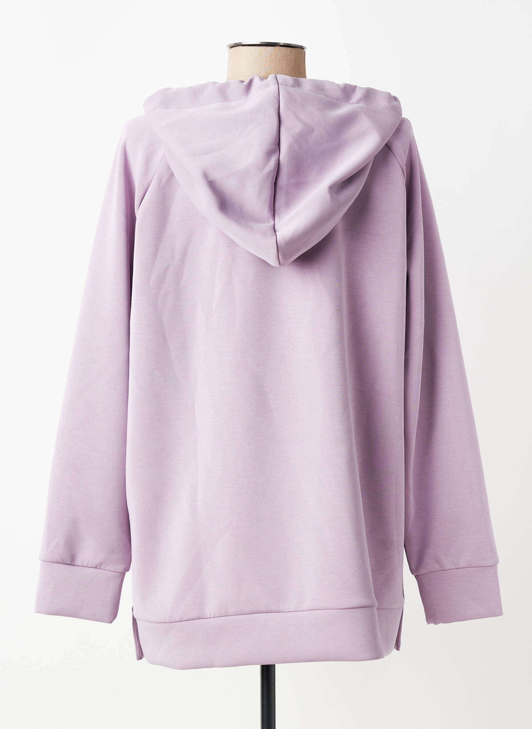 Sweat-shirt à capuche poches manches longues violet ELENA MIRO femme