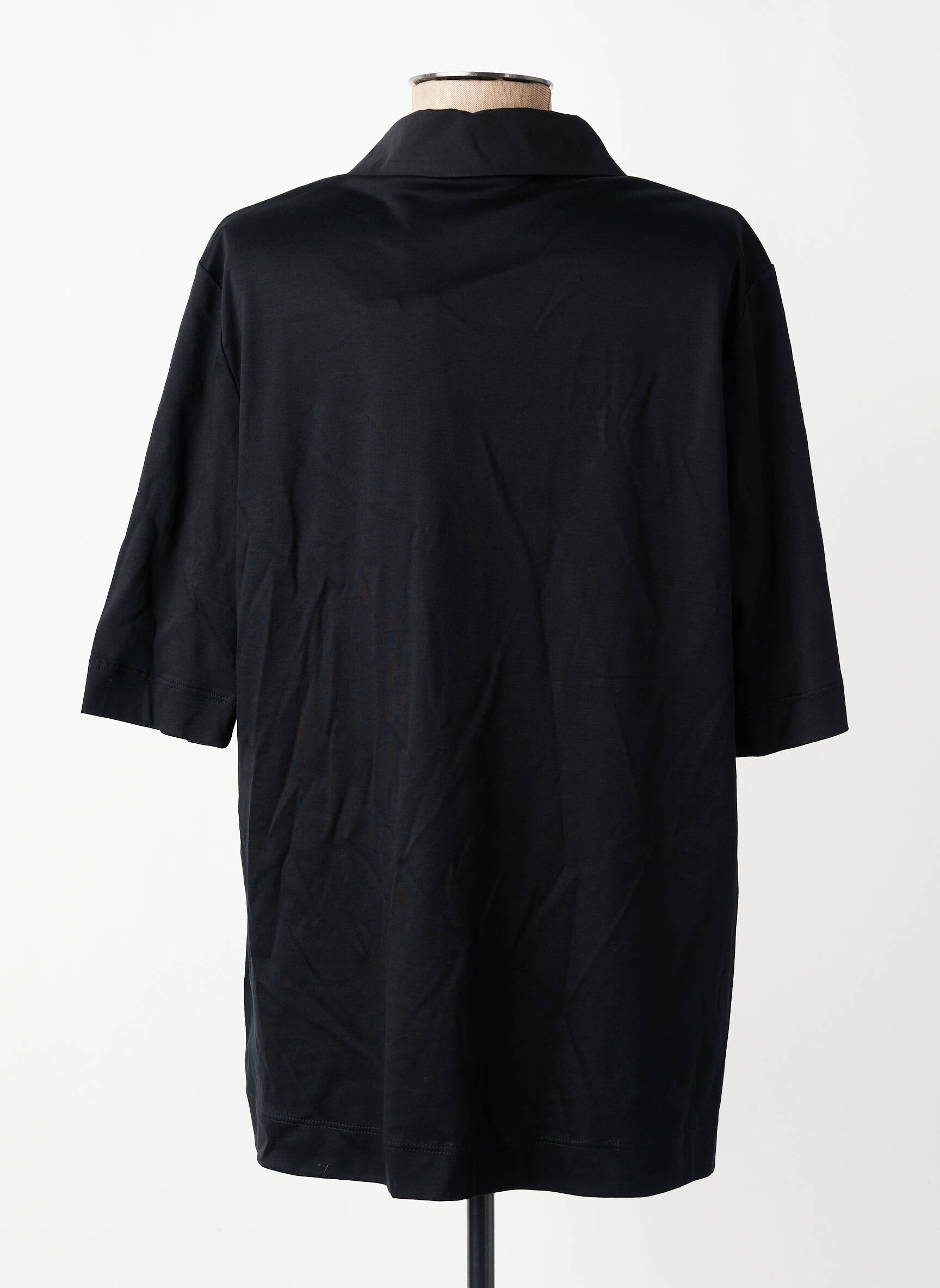 Polo stretch manches courtes noir ELENA MIRO femme