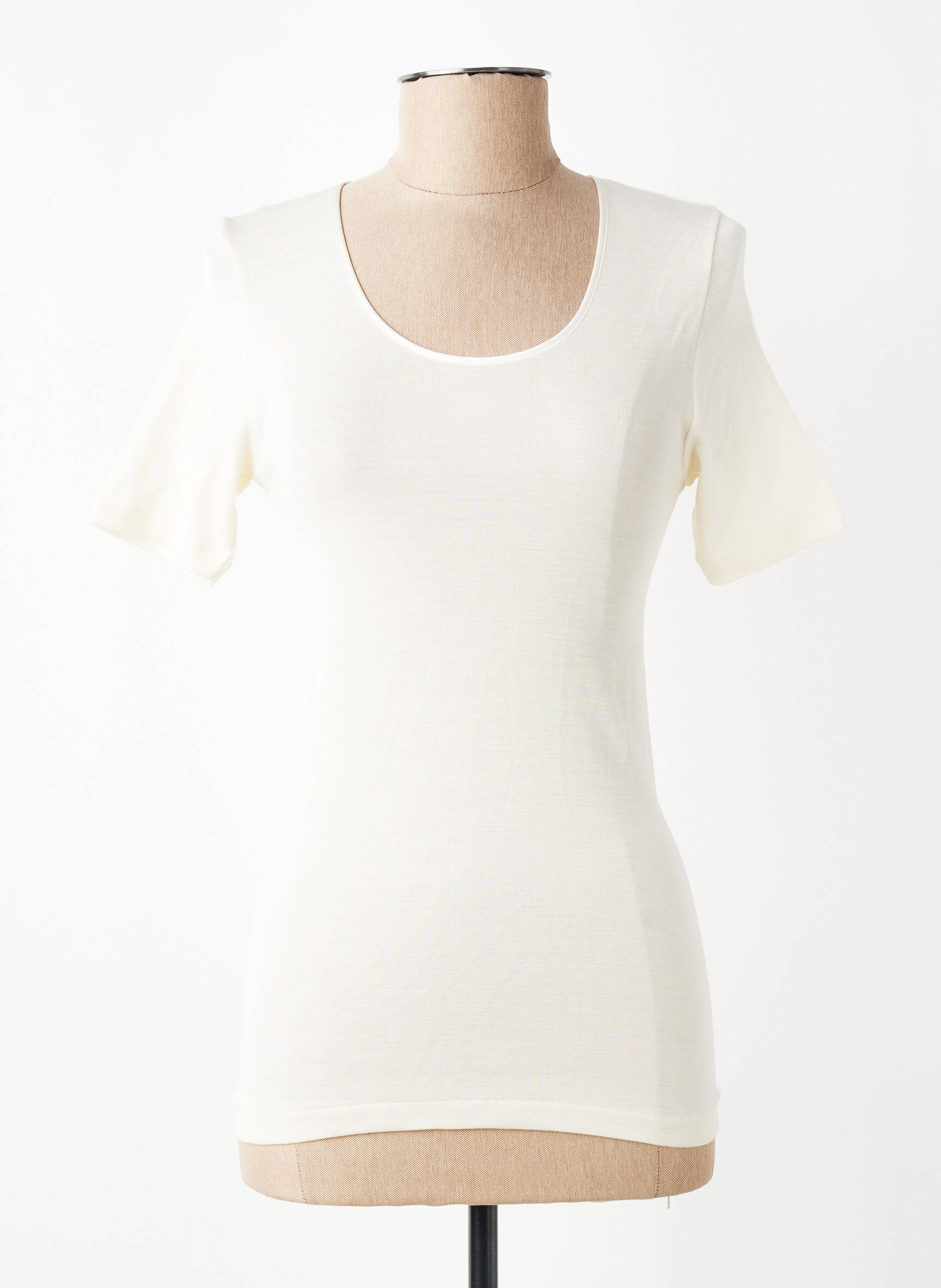 Top/caraco tissage jersey beige OSCALITO femme