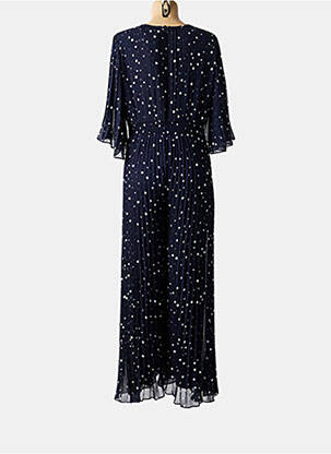 Combi-pantalon fermeture zippée au dos manches 3/4 bleu JOSEPH RIBKOFF femme