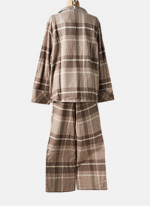 Pyjama tissage jersey marron ARUELLE femme