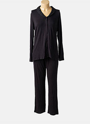 Pyjama tissage jersey noir LORMAR femme