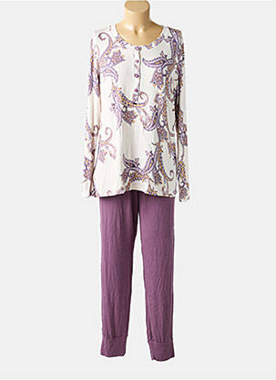 Pyjama tissage jersey violet LORMAR femme