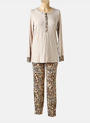 Pyjama tissage jersey beige LORMAR femme
