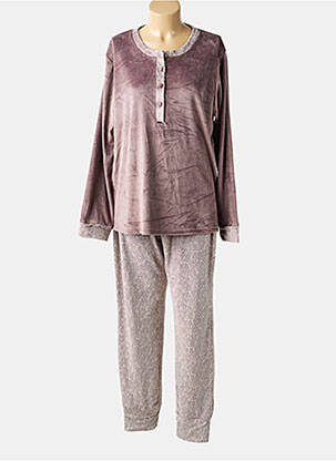 Pyjama tissage jersey violet LORMAR femme
