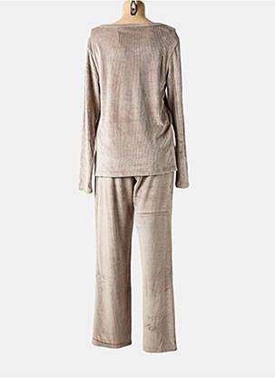 Pyjama coupe droite marron ARUELLE femme