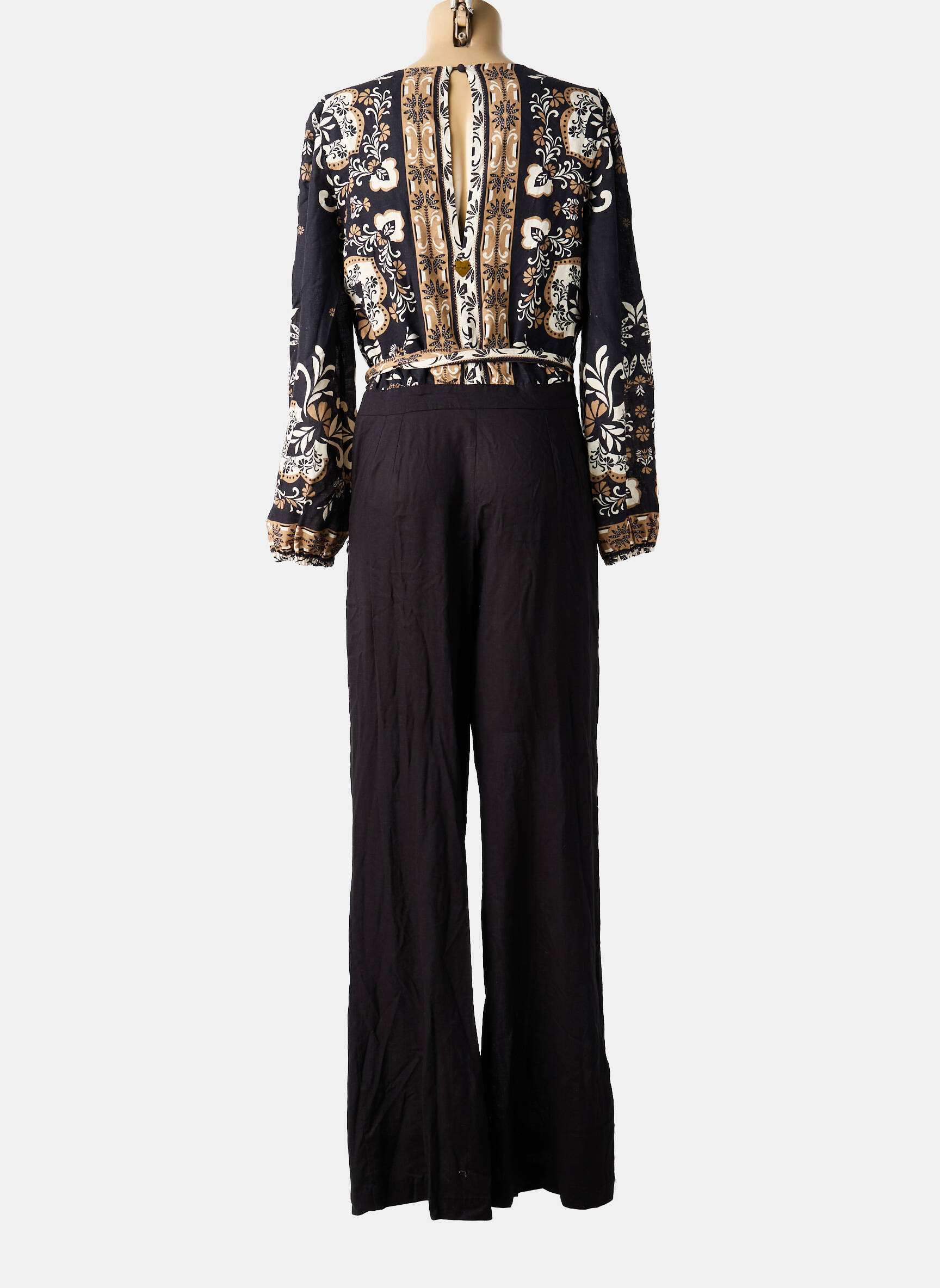 Combi-pantalon coupe cintrée manches longues noir TWINSET femme