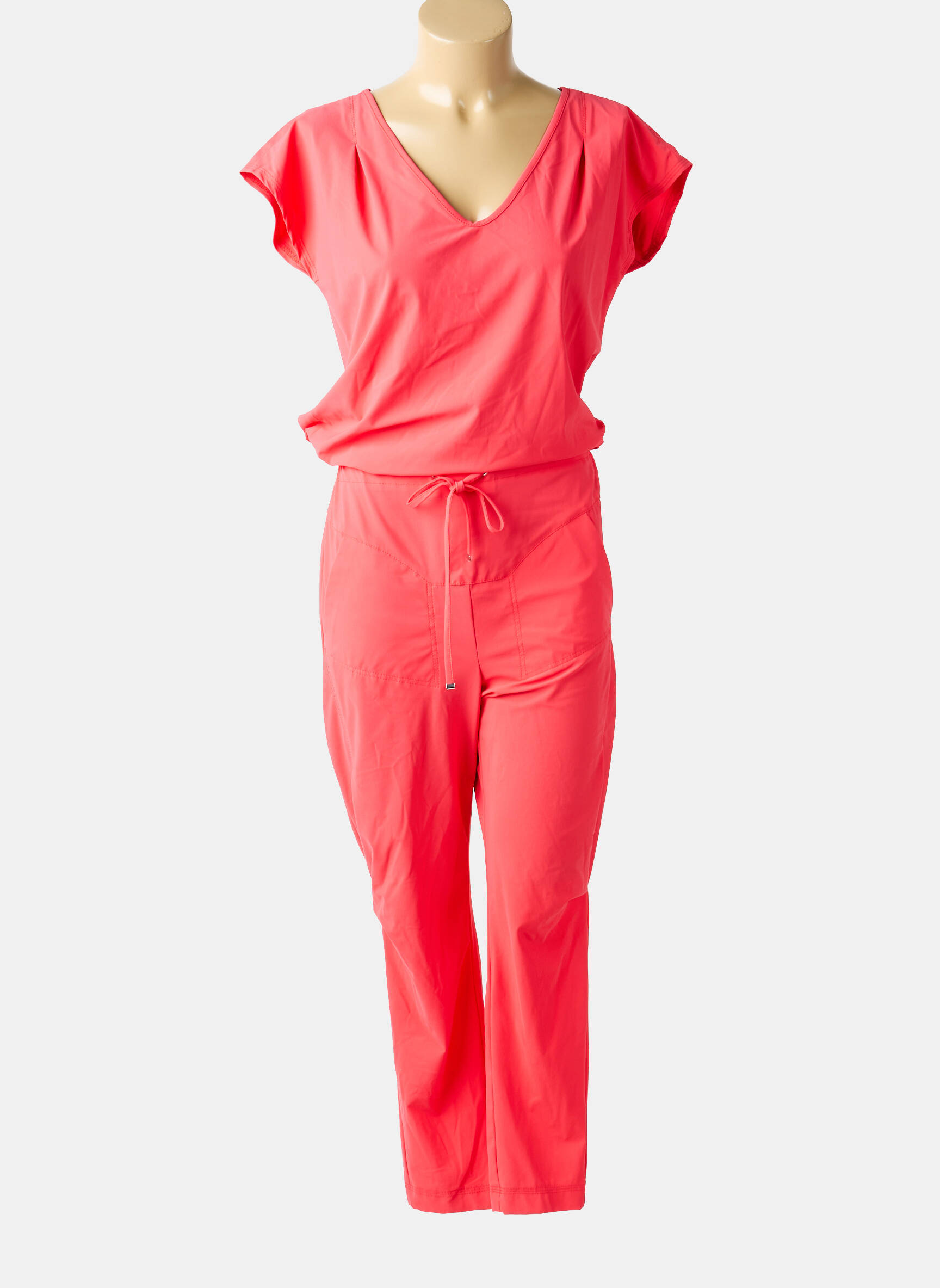 Combi-pantalon manches courtes manches courtes rose RAFFAELLO ROSSI femme