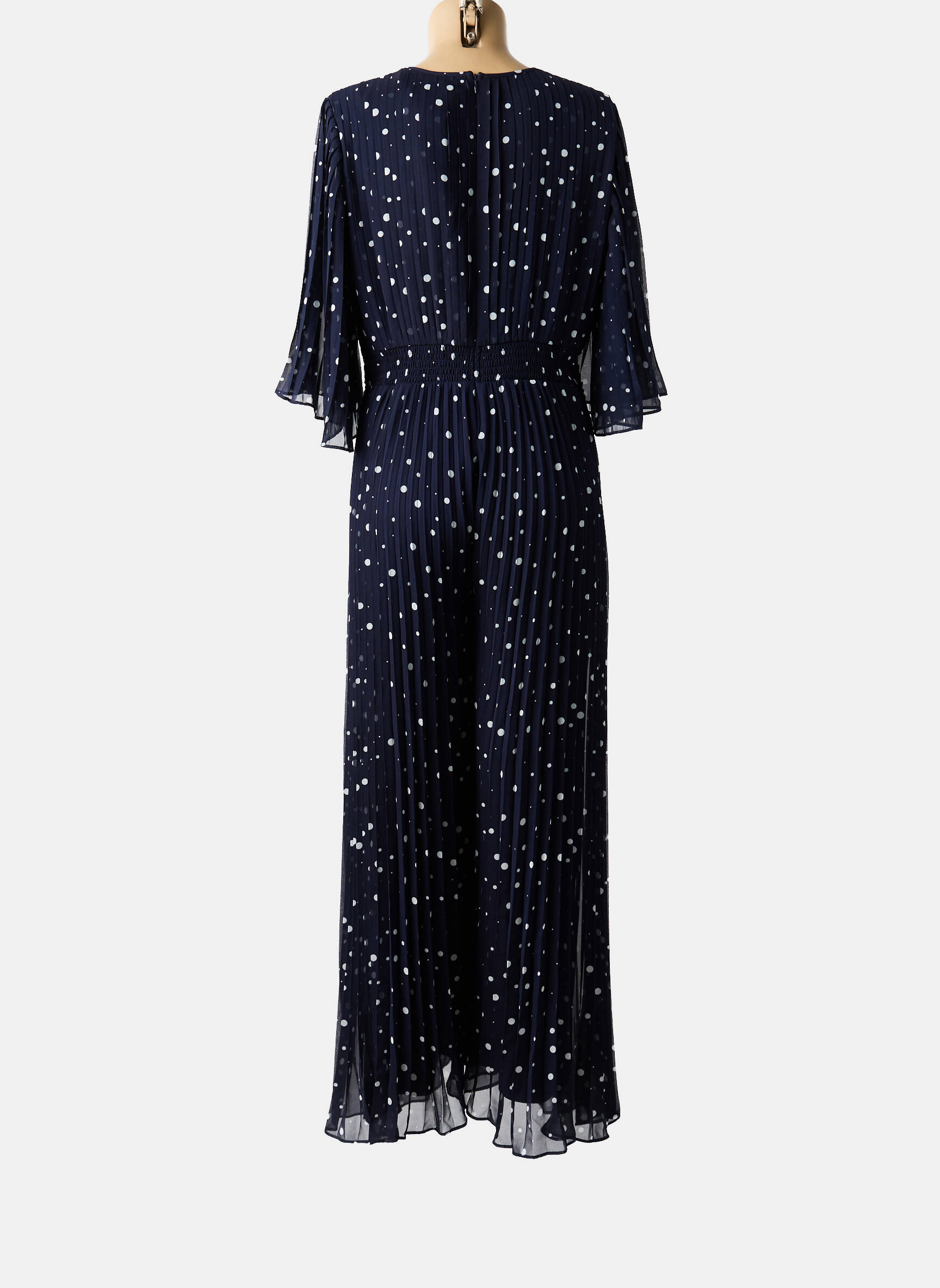 Combi-pantalon fermeture zippée au dos manches 3/4 bleu JOSEPH RIBKOFF femme