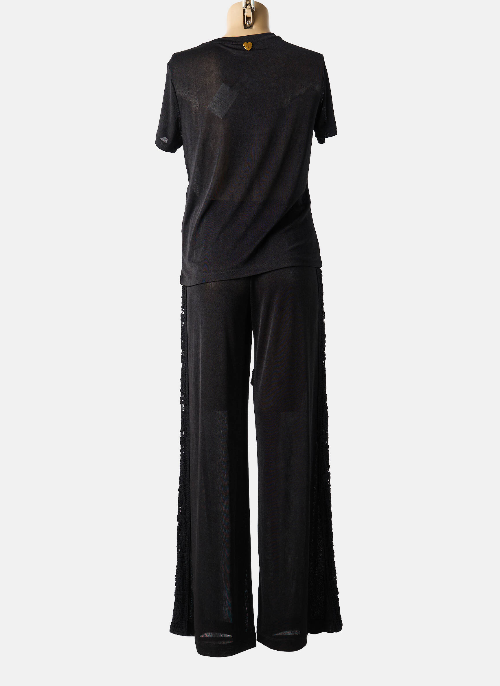 Pyjama manches courtes noir TWINSET femme