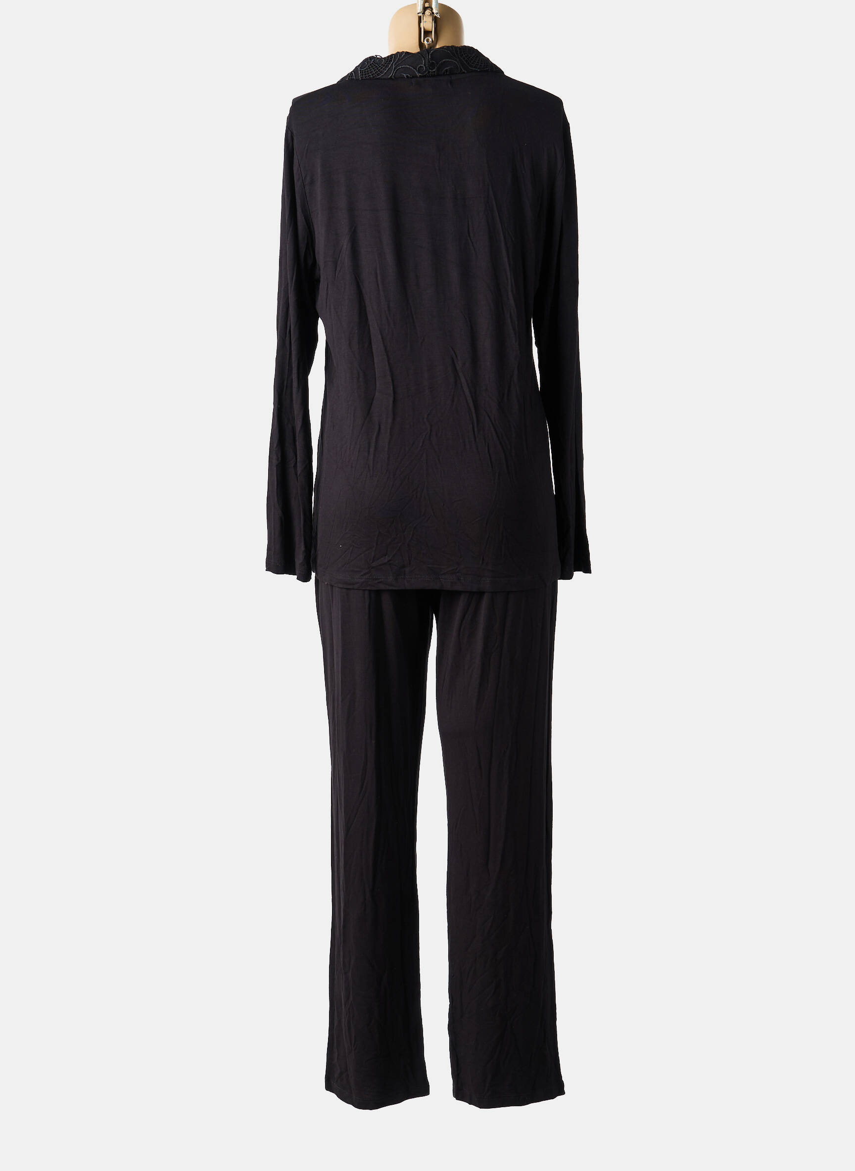 Pyjama tissage jersey noir LORMAR femme