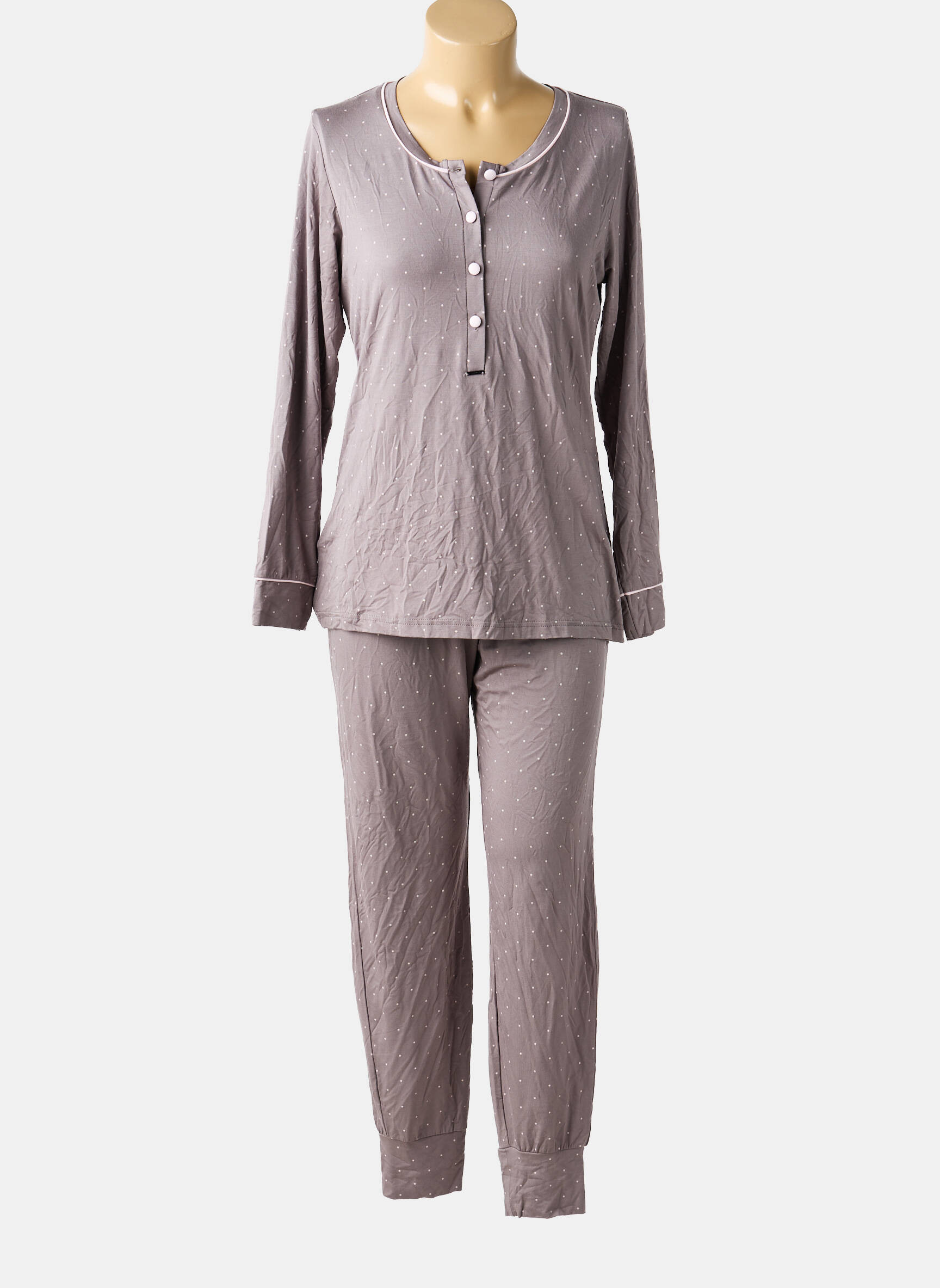 Pyjama tissage jersey violet LORMAR femme