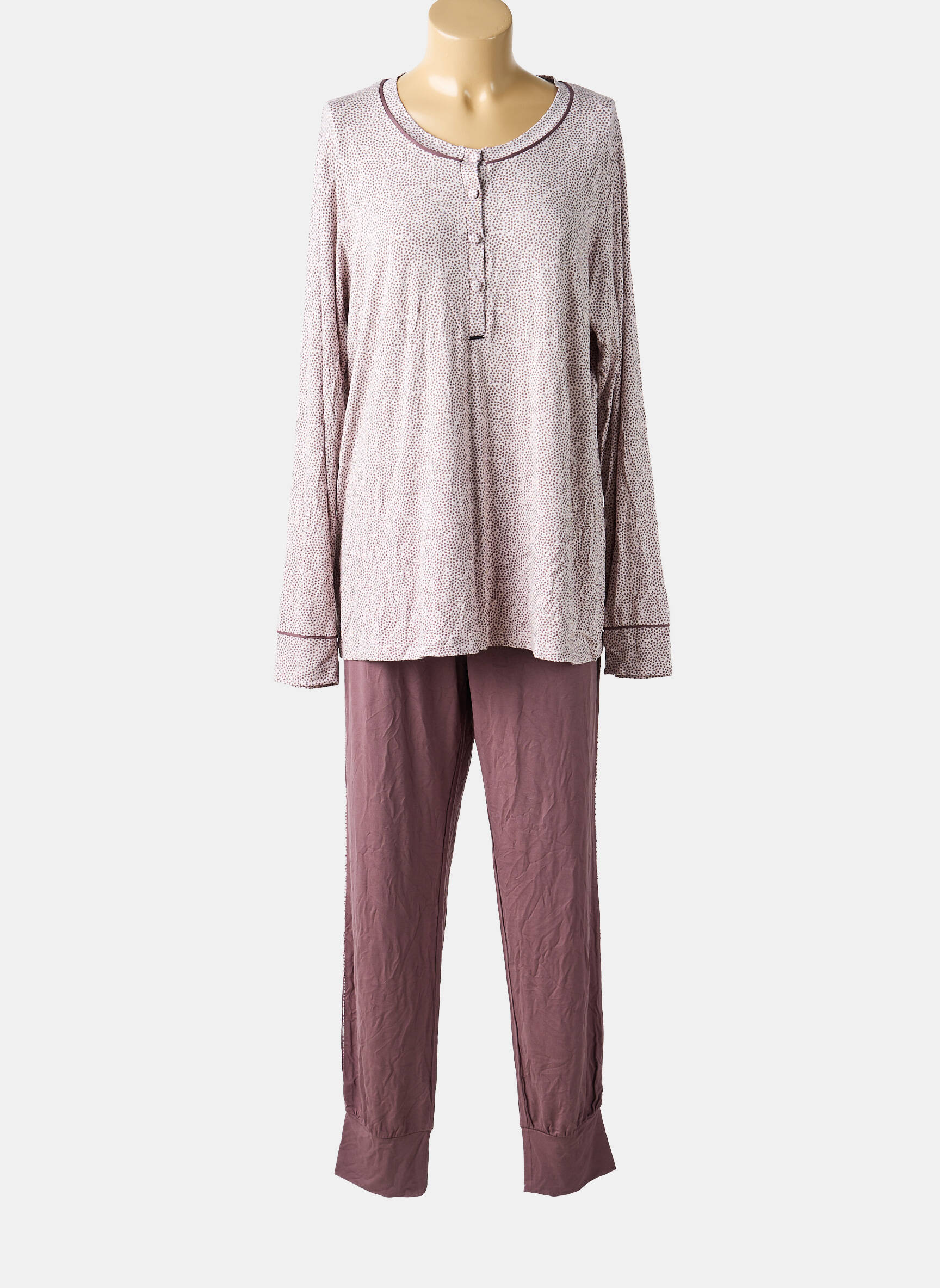 Pyjama tissage jersey violet LORMAR femme