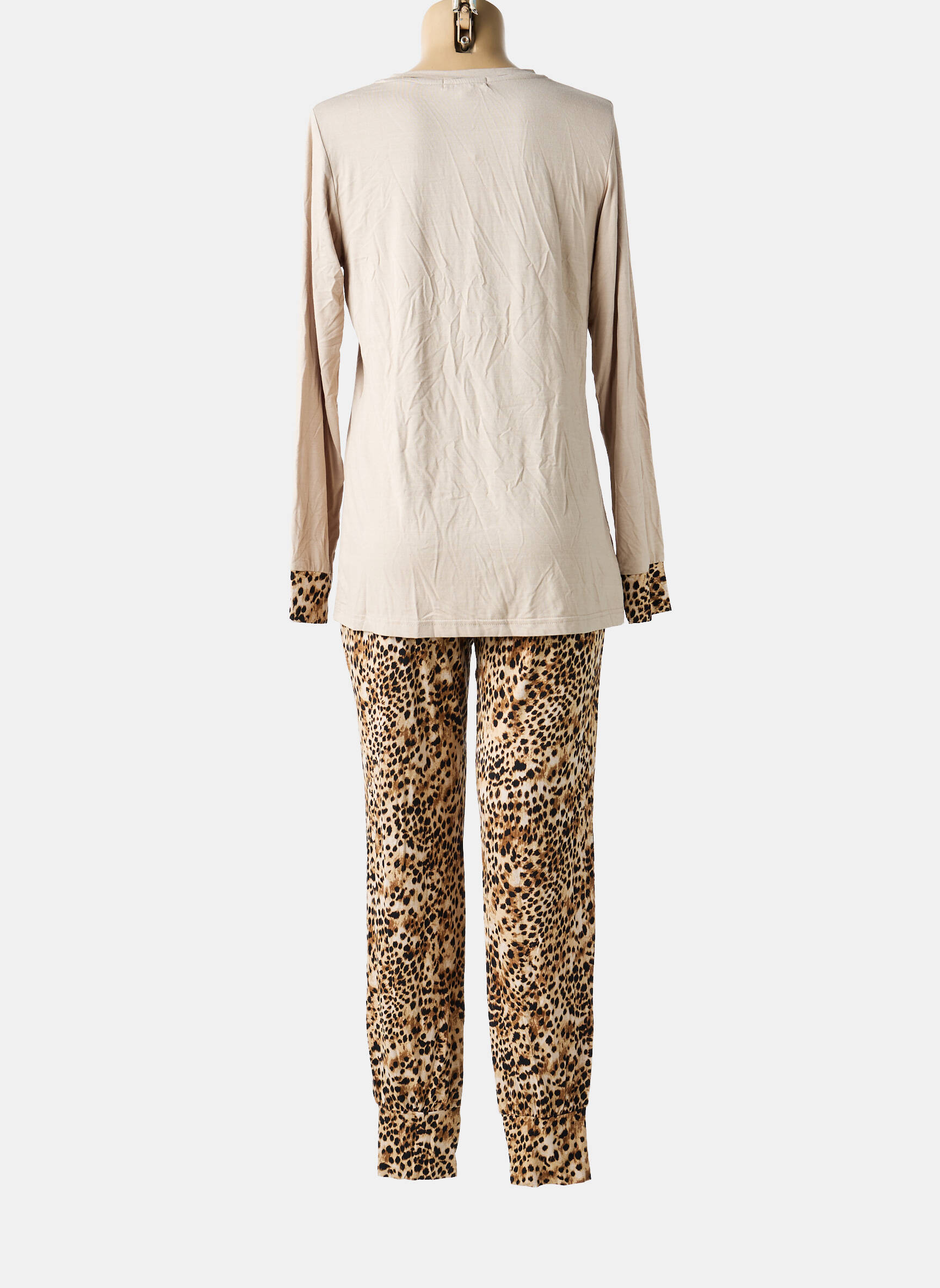 Pyjama tissage jersey beige LORMAR femme
