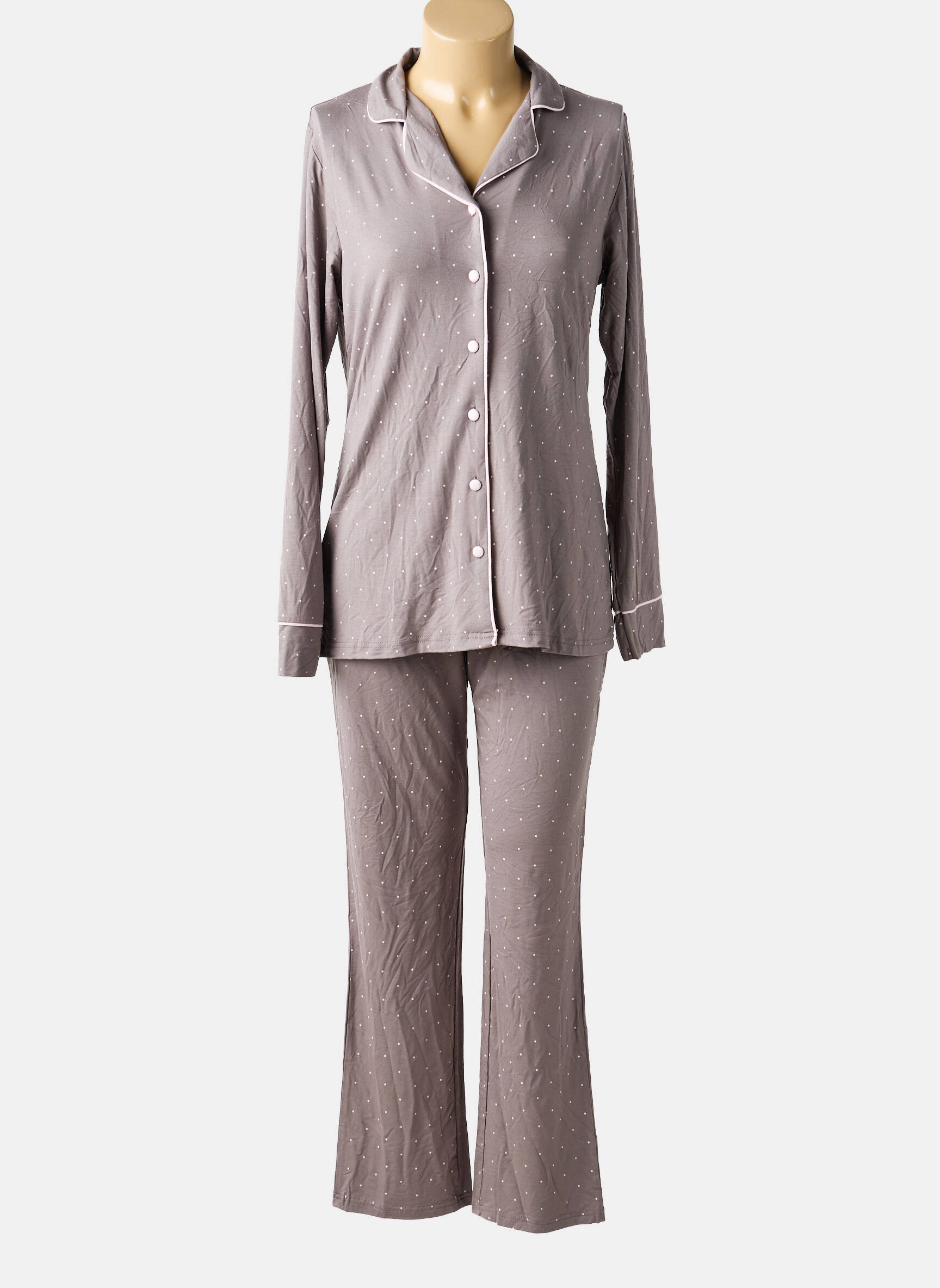 Pyjama tissage jersey violet LORMAR femme
