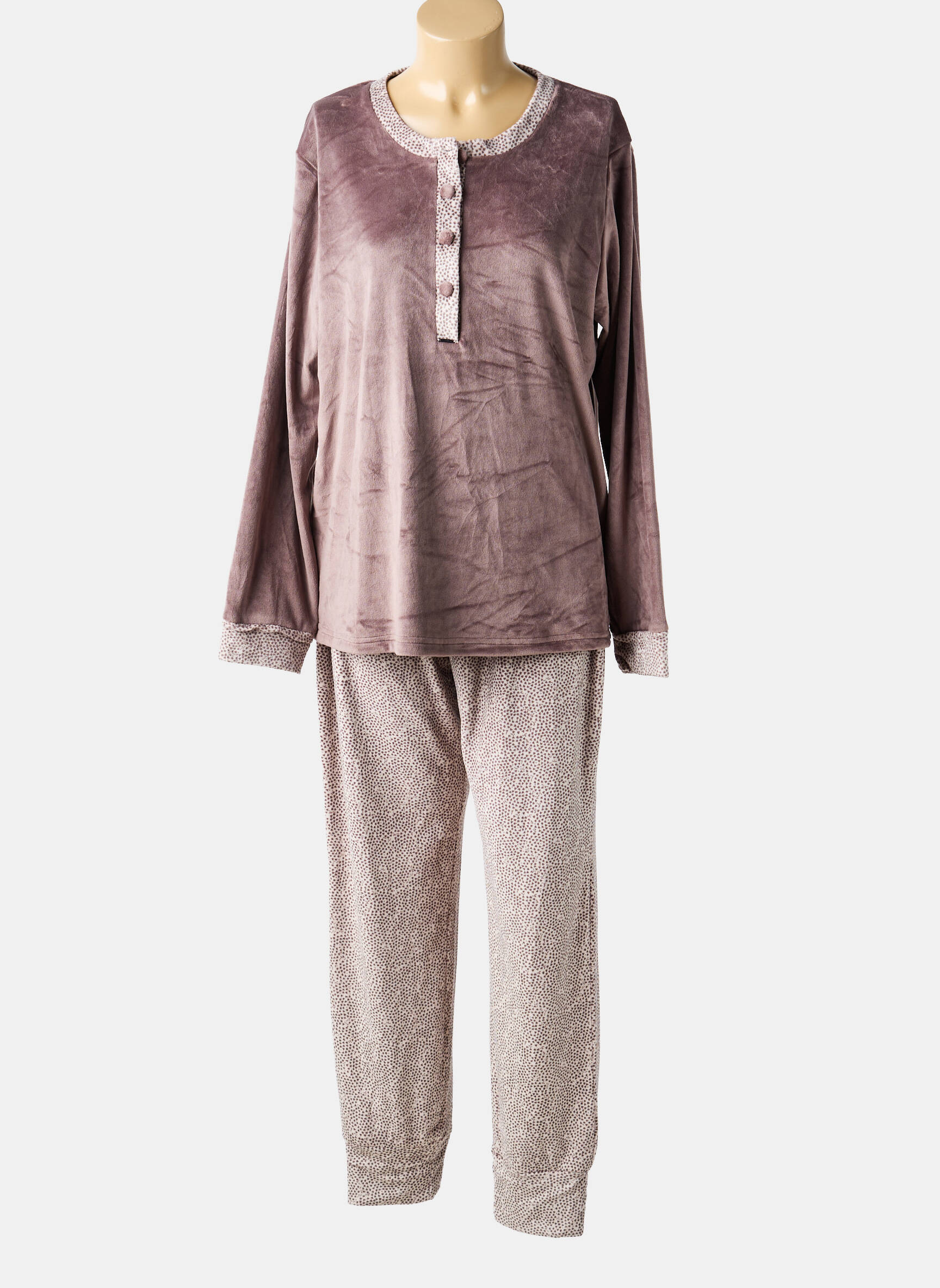 Pyjama tissage jersey violet LORMAR femme