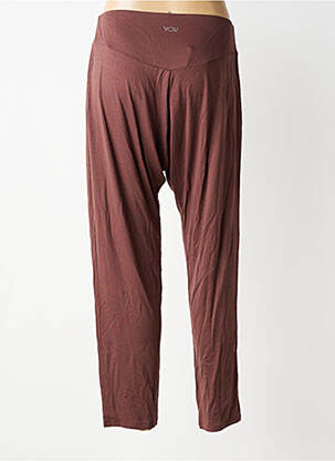 Sarouel coupe large taille normale marron YOU femme
