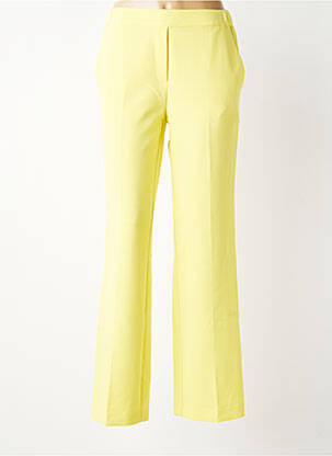 Pantalon droit stretch taille normale jaune HERZEN'S ANGELEGENHEIT femme