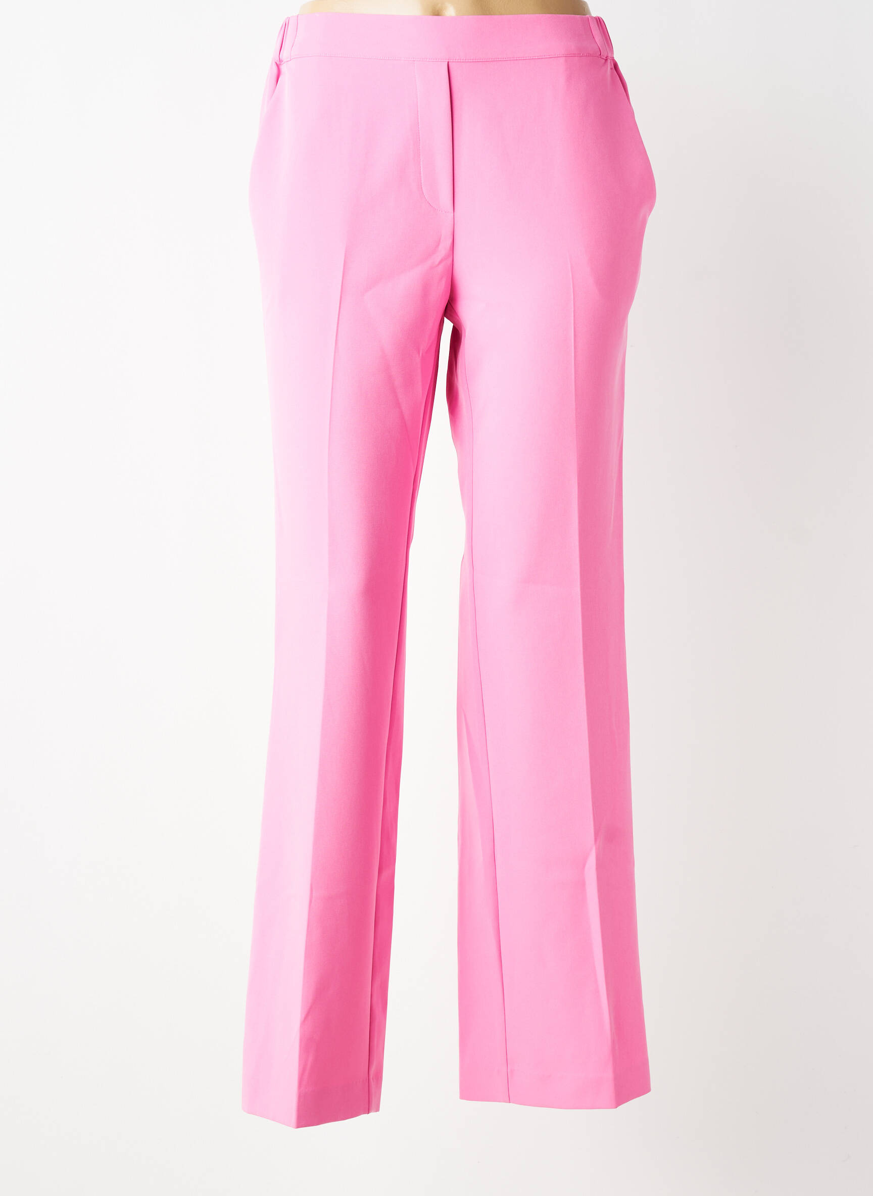 Pantalon droit stretch taille normale rose HERZEN'S ANGELEGENHEIT femme