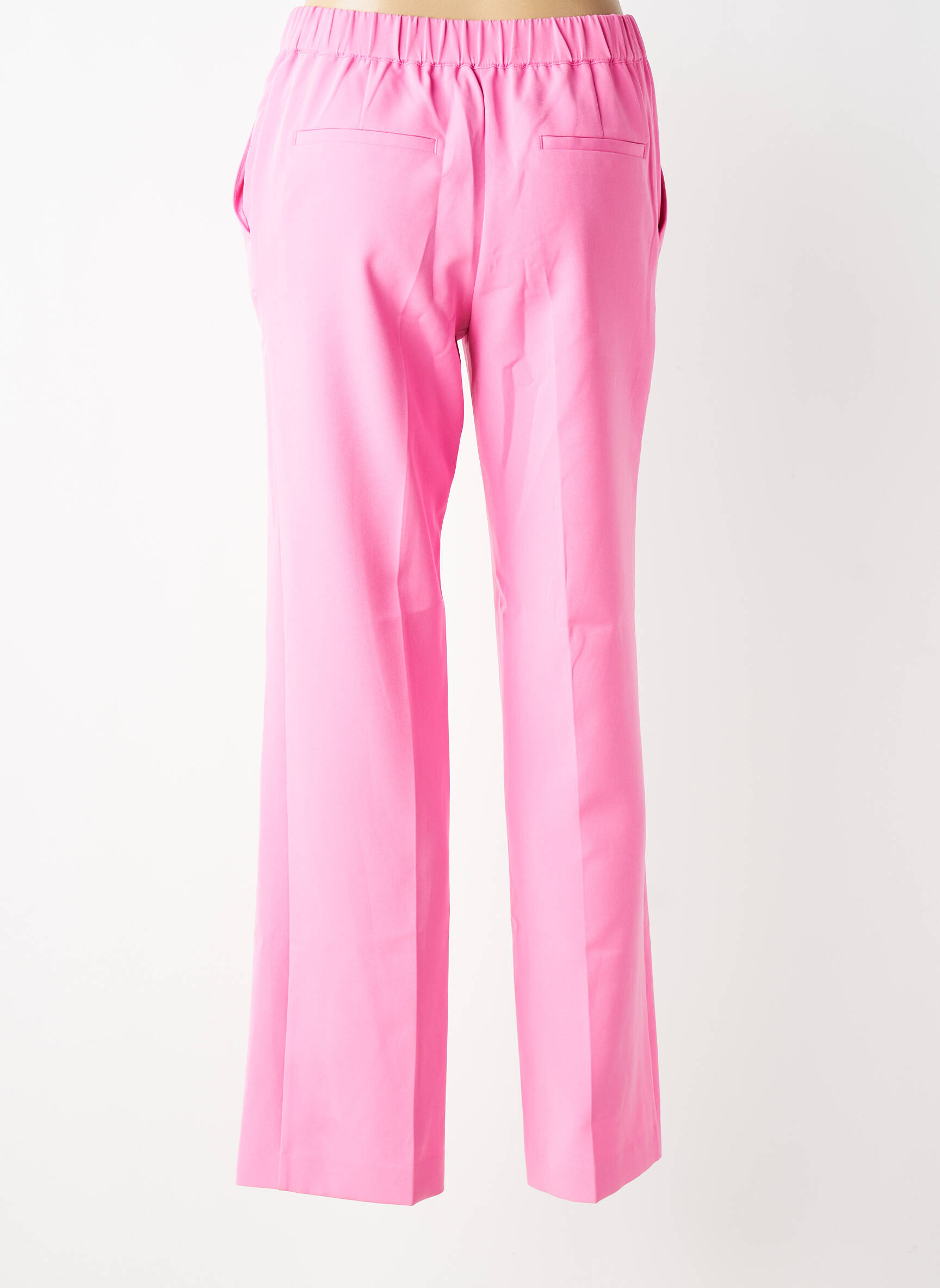 Pantalon droit stretch taille normale rose HERZEN'S ANGELEGENHEIT femme