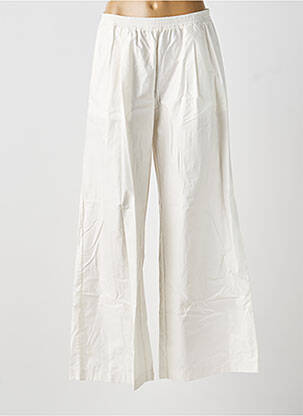 Pantalon large tissage popeline taille normale beige TWINSET femme