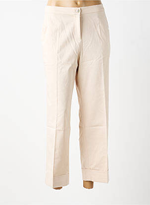 Pantalon 7/8 taille à pinces taille normale rose ELENA MIRO femme