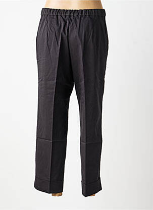 Pantalon 7/8 taille à pinces taille normale noir ELENA MIRO femme