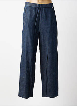 Pantalon droit taille élastique taille normale bleu ELENA MIRO femme