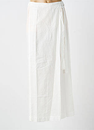 Pantalon large tissage popeline taille normale blanc TWINSET femme
