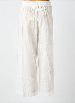 Pantalon large tissage popeline taille normale blanc TWINSET femme