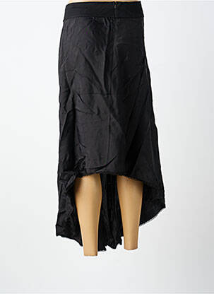 Jupe longue coupe asymétrique noir KUXO femme