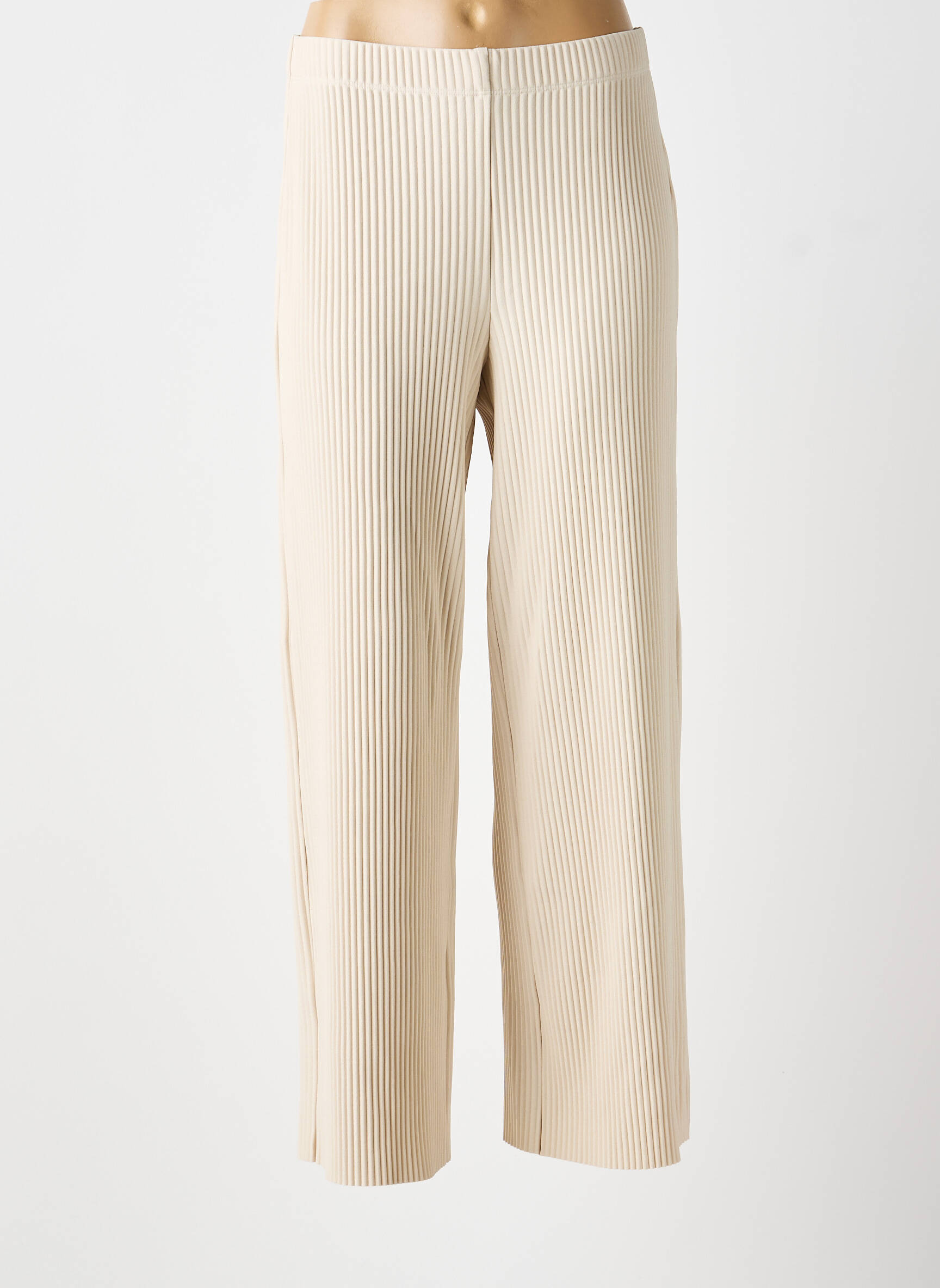 Pantalon droit stretch taille normale beige JOSEPH RIBKOFF femme