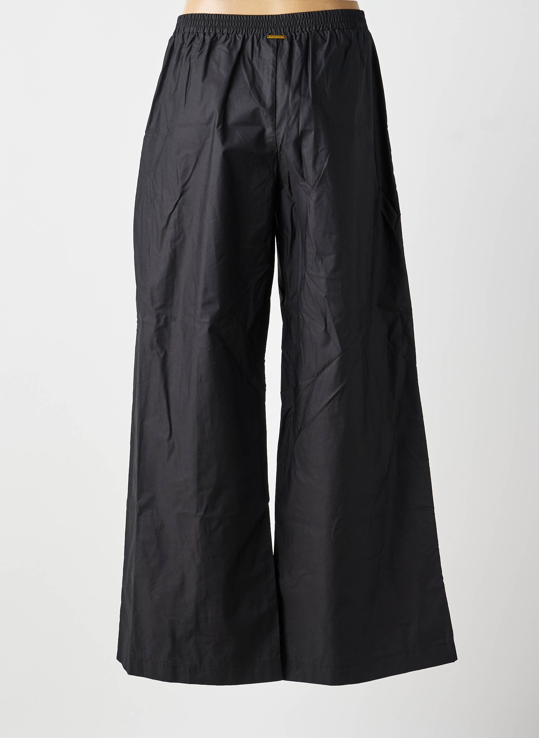Pantalon large tissage popeline taille normale noir TWINSET femme