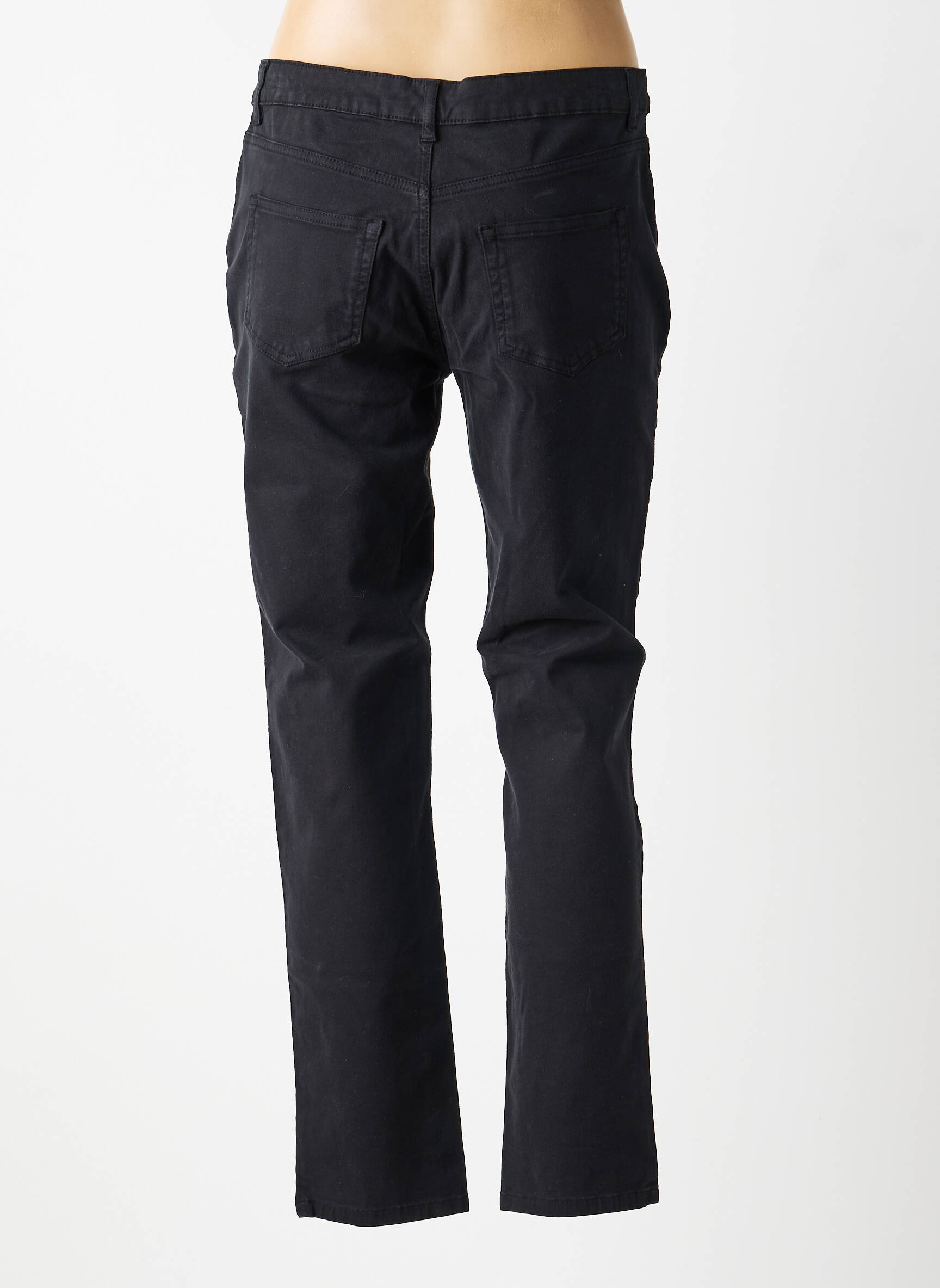 Pantalon slim tissage popeline taille normale noir ANANKE femme