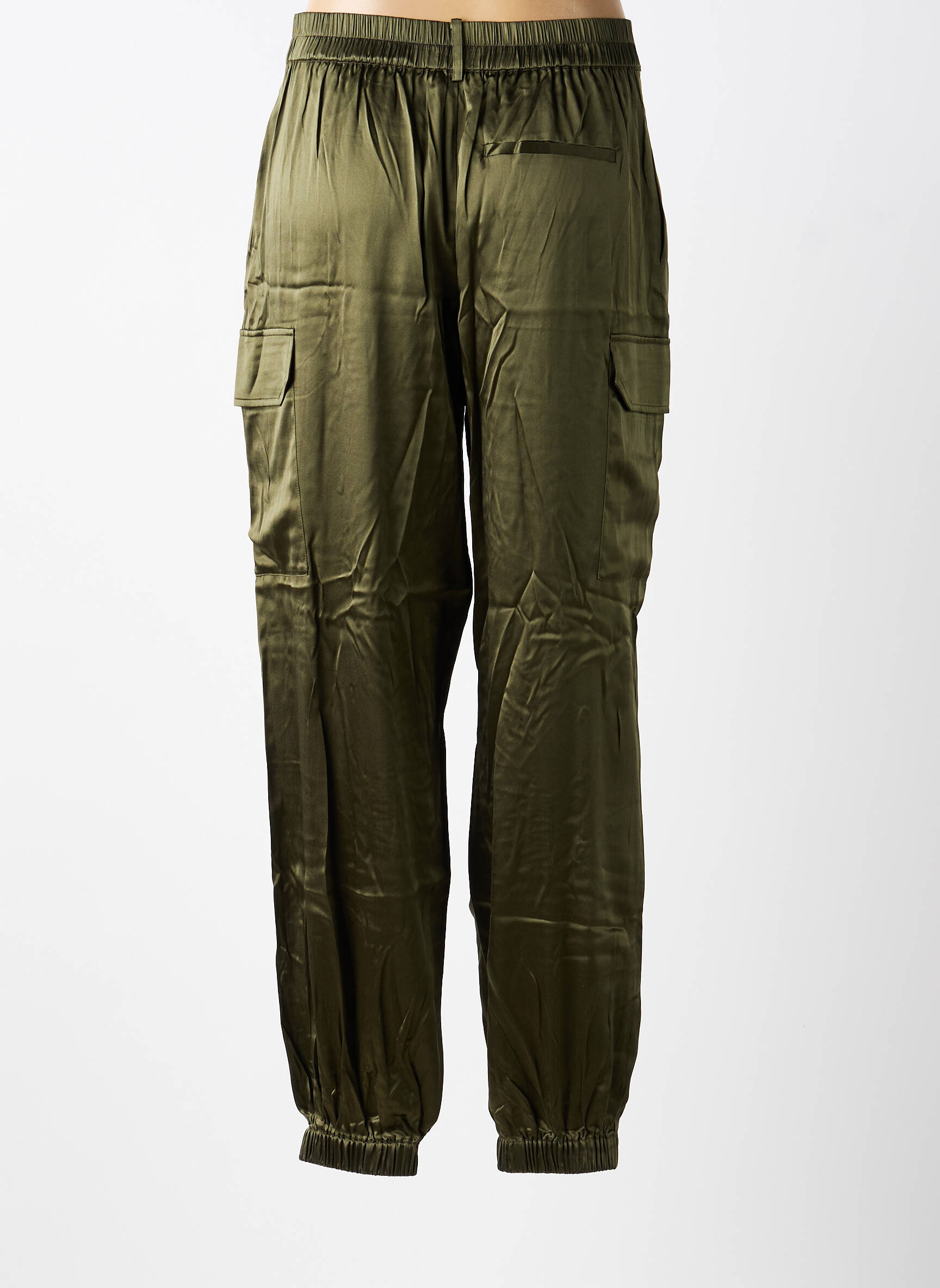 Pantalon cargo resserrée sur le bas taille normale vert CHARLOTTE SPARRE femme