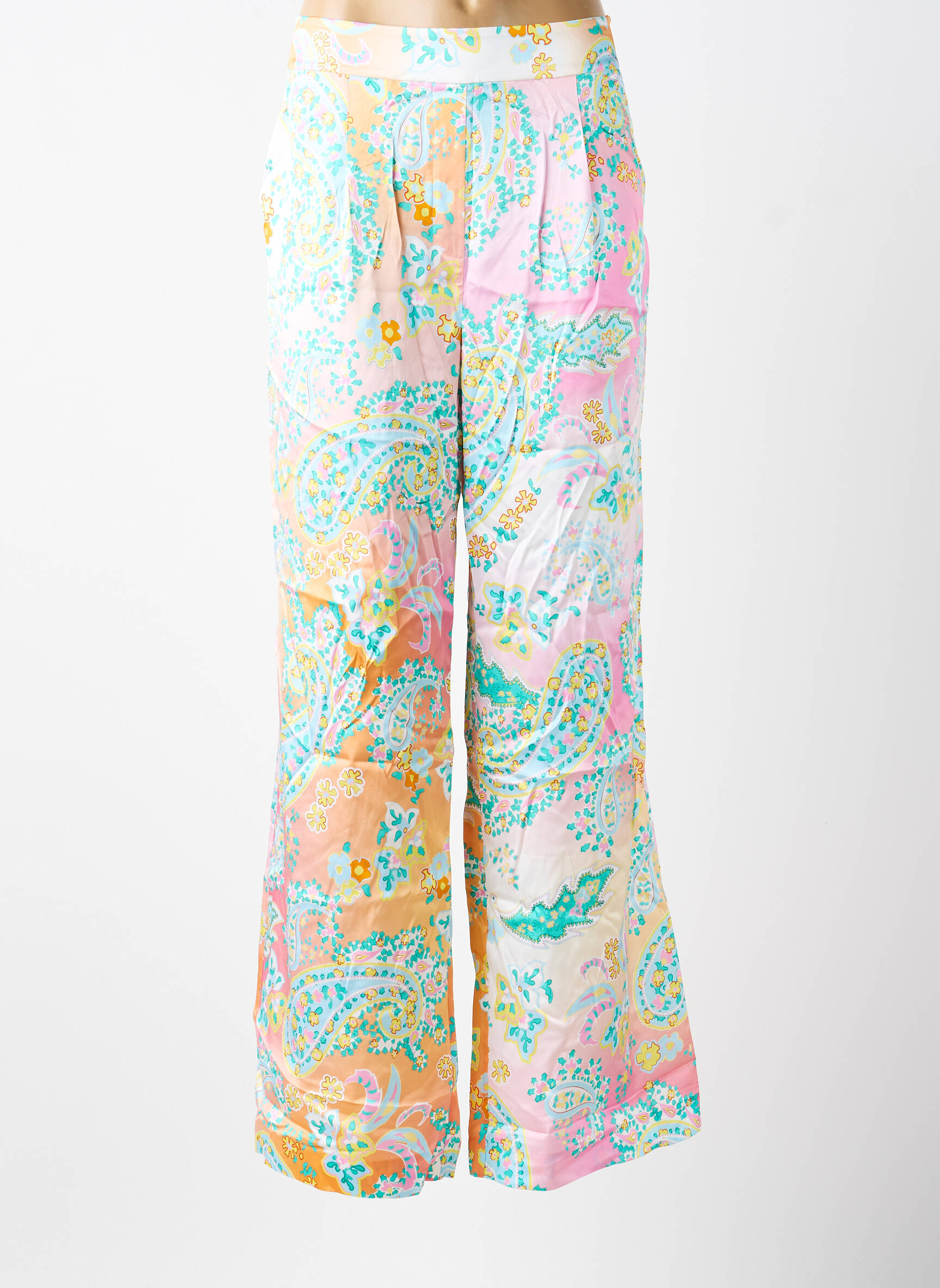 Pantalon large coupe fluide taille normale vert HERZEN'S ANGELEGENHEIT femme